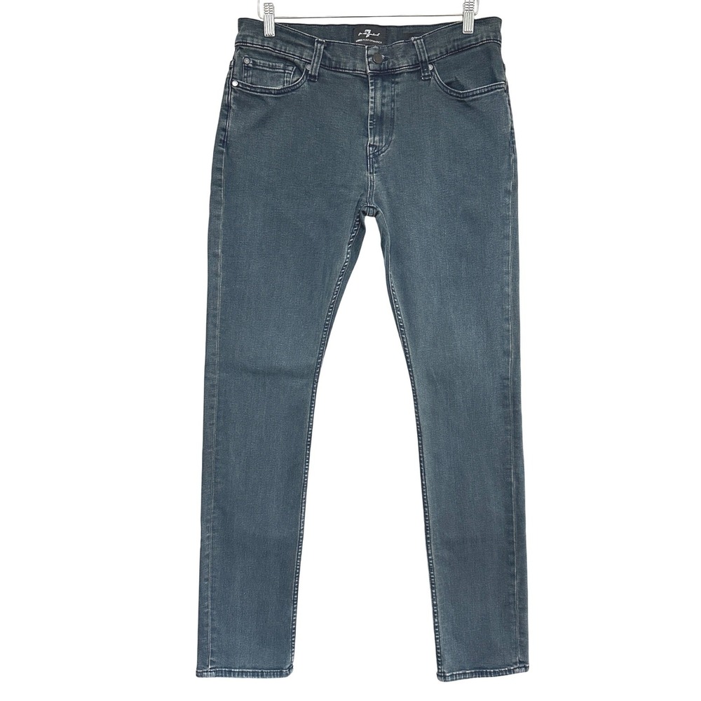 7 For All Mankind Mens Ronnie Luxe Performance Jeans 33x33 Dark Wash‎ Tapered